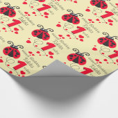 Meisjes noemen de naam age ladybug verjaardagscade cadeaupapier (Hoek)