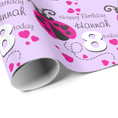 Meisjes noemen de naam age ladybug verjaardagscade cadeaupapier