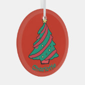 Meisjes noemen kerstboom glas ornament (Voorkant Rechts)