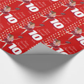 Meisjes noemen leeftijd 10 ballerina verjaardagspa cadeaupapier (Hoek)