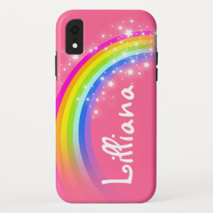 Meisjes noemen regenboogroze kleurig Case-Mate iPhone case