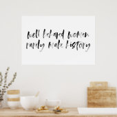 Meisjes Nursery of Kantoor Waterverf Citaat Poster (Keuken)