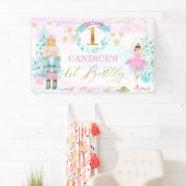 Meisjes Nutkraker Land van zoet 1e verjaardag Spandoek (Insitu)