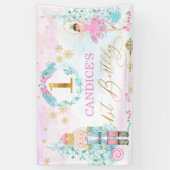 Meisjes Nutkraker Land van zoet 1e verjaardag Spandoek (Verticaal)