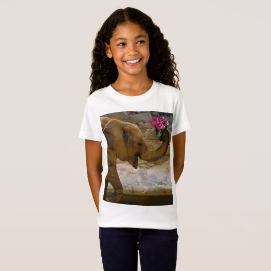 Meisjes Oerwoud Elephant Tshirt (Voorkant volledig)