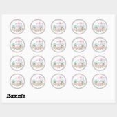 Meisjes Olifant Baby Shower Stickers (Vel)