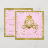 Meisjes Once Upon a Time Prinses Carriage Verjaard Kaart (Voorkant / Achterkant)