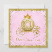 Meisjes Once Upon a Time Prinses Carriage Verjaard Kaart (Voorkant)