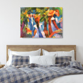 Meisjes Onder de Bomen August Macke Canvas Afdruk (Insitu (Slaapkamer))
