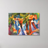 Meisjes Onder de Bomen August Macke Canvas Afdruk (Voorkant)