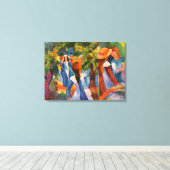 Meisjes Onder de Bomen August Macke Canvas Afdruk (Insitu (Houten vloer))