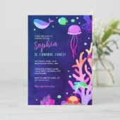 Meisjes onder het Zee Verjaardagsfeest Kaart (Staand voorkant)