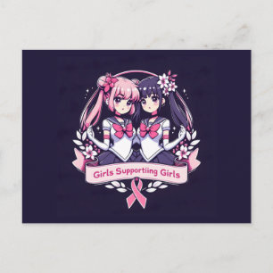 Meisjes ondersteunen meisjes briefkaart