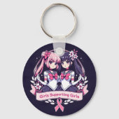 Meisjes ondersteunen meisjes sleutelhanger (Voorkant)