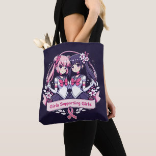 Meisjes ondersteunen meisjes tote bag