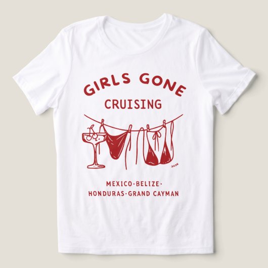 Meisjes op cruise Tri-Blend shirt (Design voorkant)