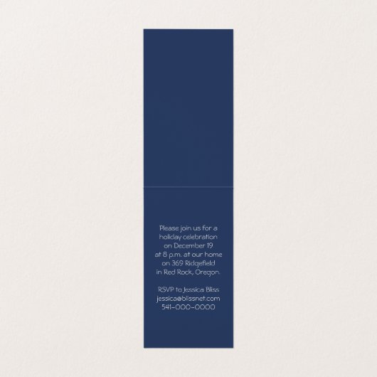 Meisjes op de kerst-feestelijke Moon-uitnodiging Visitekaartje (Binnenkant ongevouwen)