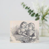 Meisjes op de pagina Gemakkelijk te lezen in Hoesj Briefkaart (Staand voorkant)