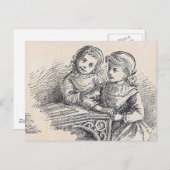 Meisjes op de pagina Gemakkelijk te lezen in Hoesj Briefkaart (Voorkant / Achterkant)