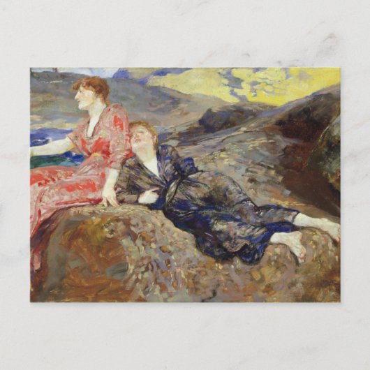 Meisjes op de Shore, c.1884-85 Briefkaart (Voorkant)