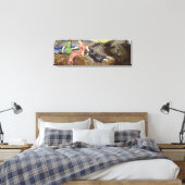 Meisjes op de Shore, c.1884-85 Canvas Afdruk (Insitu (Slaapkamer))