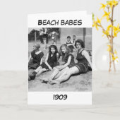 Meisjes op de strand, begin jaren 1900 kaart (Gele Bloem)