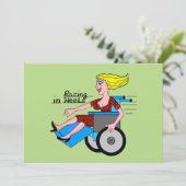 Meisjes op Heels hebben rolstoelen nodig Kaart (Staand voorkant)