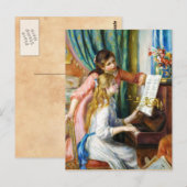 Meisjes op het schilderij Piano Pierre Auguste Ren Briefkaart (Voorkant / Achterkant)