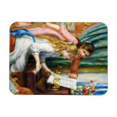 Meisjes op het schilderij Piano Pierre Auguste Ren Magneet (Horizontaal)