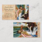 Meisjes op het schilderij Piano Pierre Auguste Ren Visitekaartje (Voorkant / Achterkant)