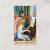 Meisjes op het schilderij Piano Pierre Auguste Ren Visitekaartje (Achterkant)