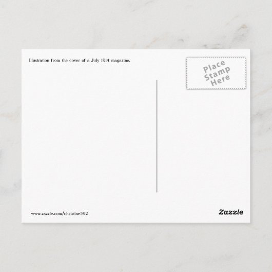 meisjes op het strand briefkaart (Achterkant)