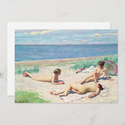 Meisjes op het strand | Paul Fischer (Voorkant / Achterkant)