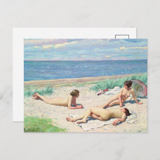 Meisjes op het strand | Paul Fischer Briefkaart (Voorkant / Achterkant)