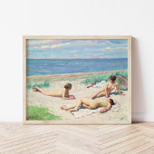 Meisjes op het strand | Paul Fischer Poster