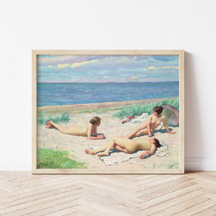Meisjes op het strand   Paul Fischer Poster