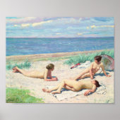 Meisjes op het strand | Paul Fischer Poster (Voorkant)