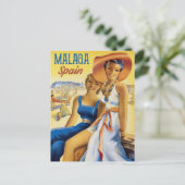 Meisjes op Malaga-strand, Spanje Briefkaart (Staand voorkant)