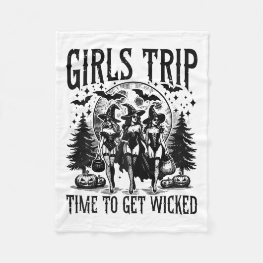 Meisjes op reis Salem tijd om slechte Ghouls Hallo Fleece Deken (Voorkant)