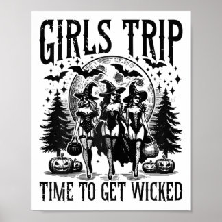 Meisjes op reis Salem tijd om slechte Ghouls Hallo Poster
