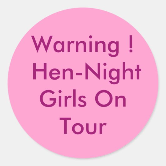 Meisjes op tournee ronde sticker (Voorkant)