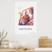 Meisjes op veerboot poster (Keuken)