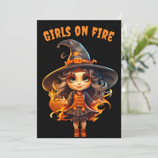 Meisjes op vuur kaart (Staand voorkant)