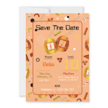 Meisjes Oranje Gaming Tamagotchi Verjaardagsuitnod