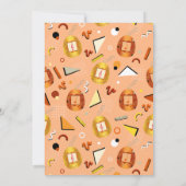 Meisjes Oranje Gaming Tamagotchi Verjaardagsuitnod Kaart (Achterkant)