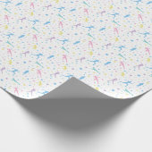 Meisjes over land, trackveld, marathonloper cadeaupapier (Hoek)