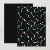 Meisjes over land, trackveld, marathonloper feestdagenkaart (Voorkant / Achterkant)