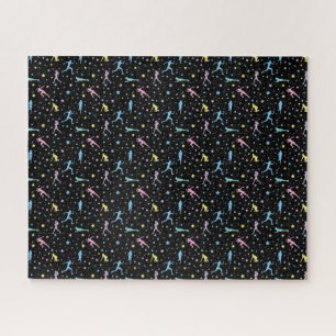 Meisjes over land, trackveld, marathonloper legpuzzel