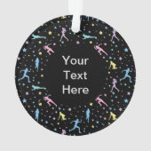 Meisjes over land, trackveld, marathonloper ornament (achterkant)