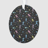 Meisjes over land, trackveld, marathonloper ornament (voorkant)